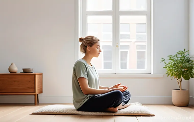 스트레스 해소를 위한 휴식 기법 - Prompt 1: Serene Urban Mindfulness**